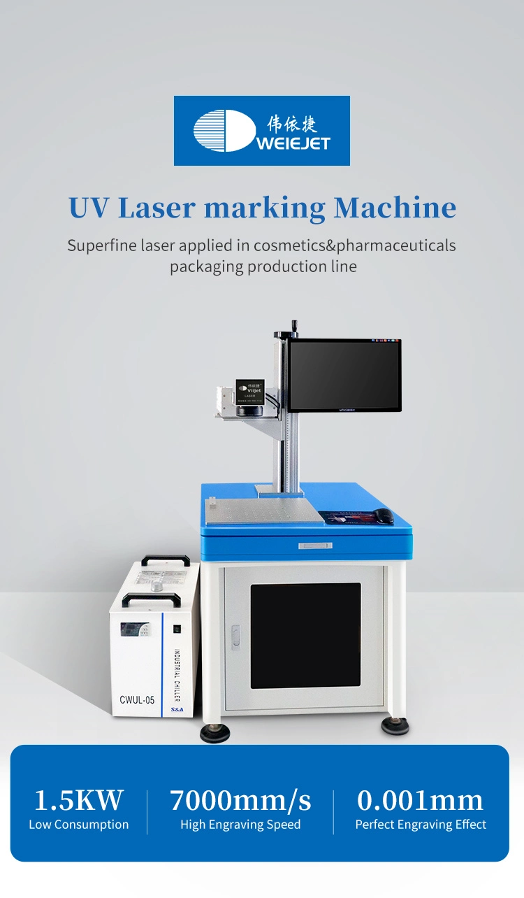 Viijet UV Laser Engraving/Marking Machine3w/5W/10W Laser Engraving Machine/Equipment; Plastics/PVC/HDPE/PP/Pet