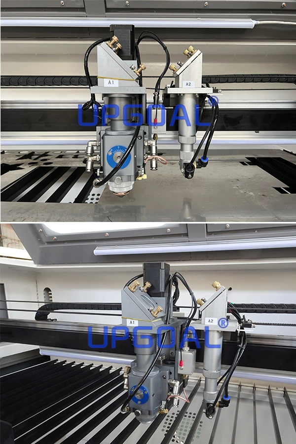 Mixed Live Focus Metal Non Metal CO2 Laser Cutter Machine with Dual Head 300W & 90W 1300*900mm for Stainless Steel/Carbon Steel/Wood/Acrylic