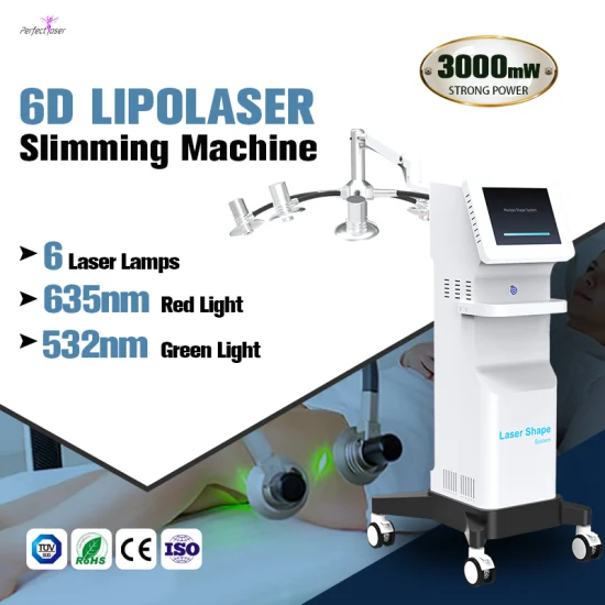 5D 6D Lipolaser Lipo Laser Зеленый Красный Легкий лазер для похудения Lipo Laser Машина для коррекции фигуры Lipo Laser с CE / RoHS / FDA / ISO для салона / дома