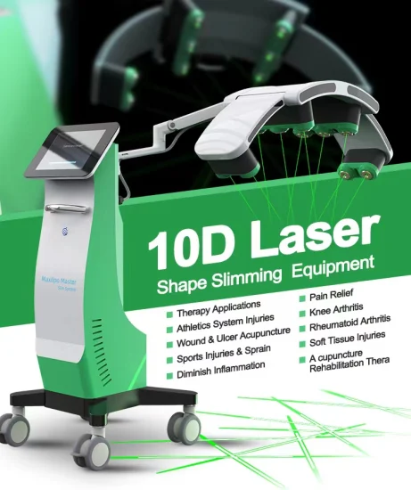 10d Lipolaser Maxlipo Master Slim Svstem Machine 6D Lipo Laser 532nm 635nm Лазер Зеленый Красный Свет Лазерное Уменьшение Целлюлита 2023 Новый Дизайн Удаление Жира